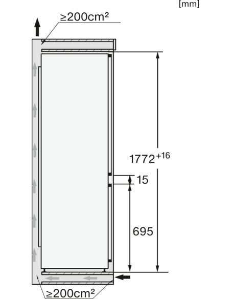 MIELE KFN 7795 C Интегрируемый холодильно-морозильный шкаф с Генератором льда (10)