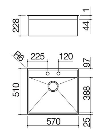 BARAZZA 1LLB91 86x51cm LAB Кухонная мойка в один уровень (4)