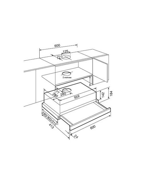 TEKA TL 6310 60cm Built-in telescopic slimline hood (2)