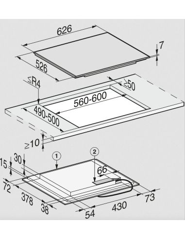 MIELE KM 7464 FR FRAME