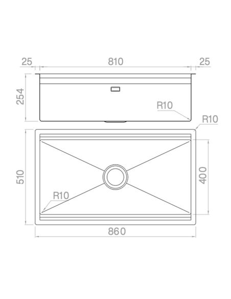 ARTINOX PLANUM XL 81 WORKSTATION With two-level Top mount St. Steel Kitchen sink (10)