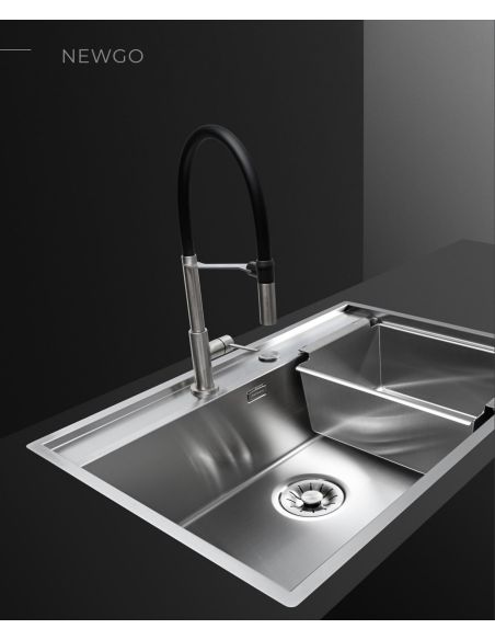 ARTINOX NEWGO 81, 80cm Brushed Stainless Steel Kitchen sink (4)