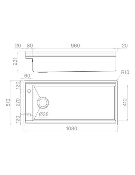 ARTINOX LAYER BRL104 Двухуровневая Кухонная мойка из нержавеющей стали (5)
