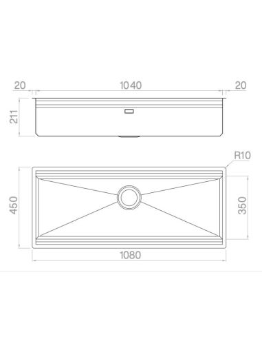 ARTINOX LAYER SBR104 Кухонная мойка из нержавеющей стали (3)