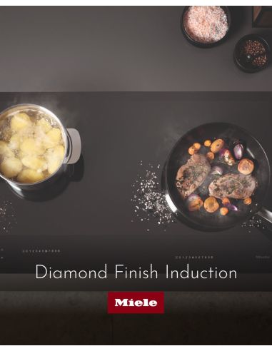 MIELE KM 7878-1 FL DIAMOND 80cm Черная матовая Без рамки с зоной нагрева по всей площади Индукционная варочная панель (4)