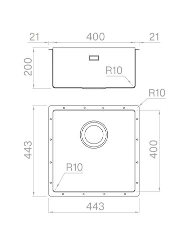 ARTINOX LINEA 40 RST-Roostevabast terases Köögivalamu (3)