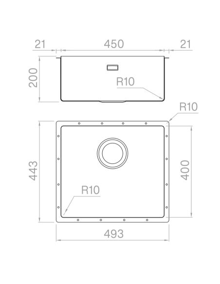 ARTINOX LINEA 45 Stainless Steel Kitchen sink