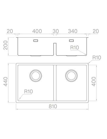 ARTINOX MOSE SB 81 Stainless Steel Kitchen sink