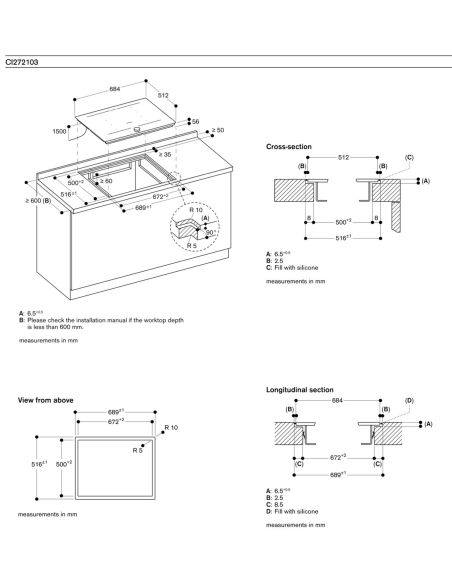 GAGGENAU CI272103 200 серия 70см Индукционная варочная панель