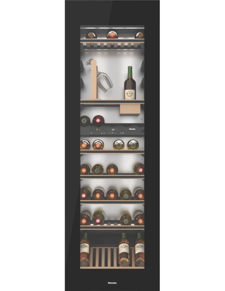 Miele KWT 6722 iGS-1 OBSW 178cm Musta Lasiovi Integroitu viinikaappi (1)