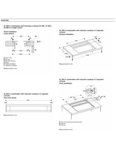 GAGGENAU AL200180 80cm Töötasapinda Integreeritav õhupuhasti (7)