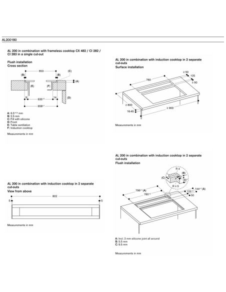 GAGGENAU AL200180 80cm Töötasapinda Integreeritav õhupuhasti (7)