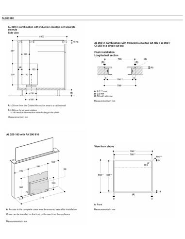 GAGGENAU AL200180 80cm Töötasapinda Integreeritav õhupuhasti (8)