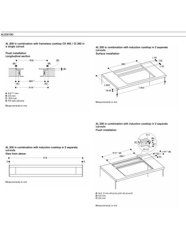 GAGGENAU AL200190 90cm Töötasapinda Integreeritav õhupuhasti (7)