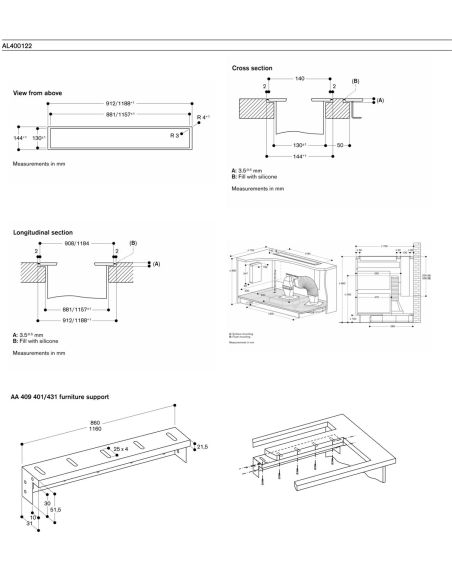 GAGGENAU AL400122 120cm RST-TERAS Integroitava Pöytätuuletin (5)