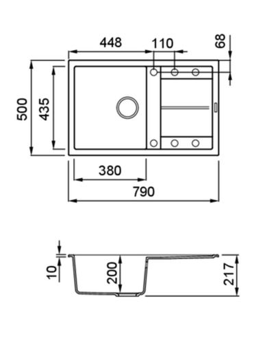ELLECI UNICO 300 Top mounted Composite Kitchen sink (2)