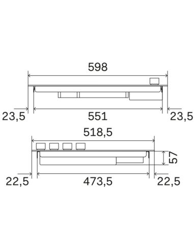 ILVE HVI364 Professional Plus 60cm with knobs 4-zone Induction hob (4)