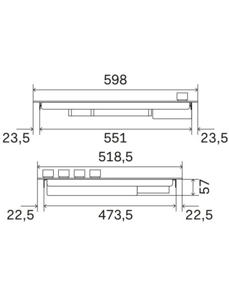 ILVE HVI364 Professional Plus 60cm Nuppudega 4-tsooniline induktsioonpliidiplaat (4)