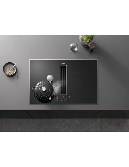 MIELE KMDA 7473-1 FR Silence Kehys ruostumatonta terästä työtasoon integroitava liesitaso ja liesituuletin (2)