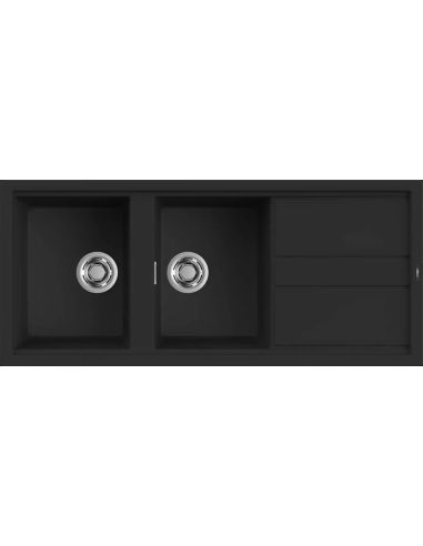 ELLECI BEST 500 Built-in with two bowl Composite Kitchen sink (1)