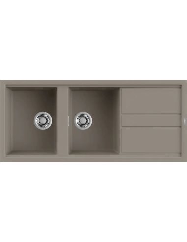 ELLECI BEST 500 Built-in with two bowl Composite Kitchen sink (2)