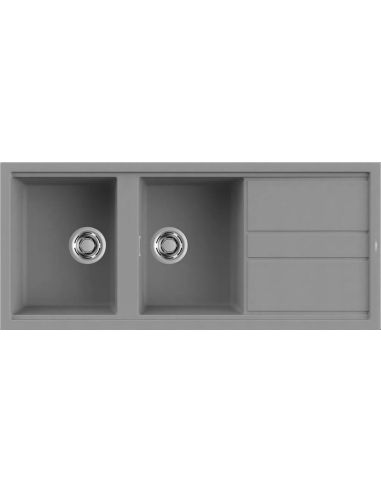 ELLECI BEST 500 Built-in with two bowl Composite Kitchen sink (11)