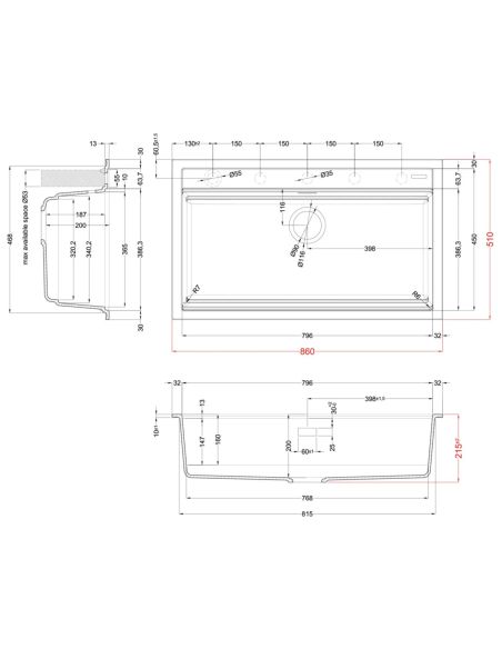 ELLECI BEST 360 Built-in Composite Kitchen sink