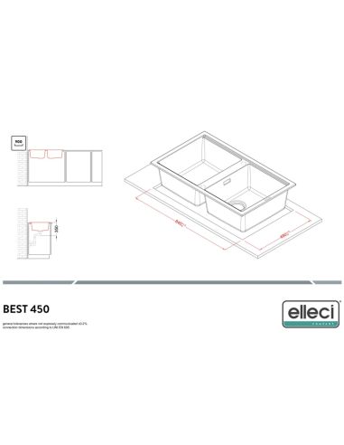 ELLECI BEST 450 Built-in Composite Kitchen sink