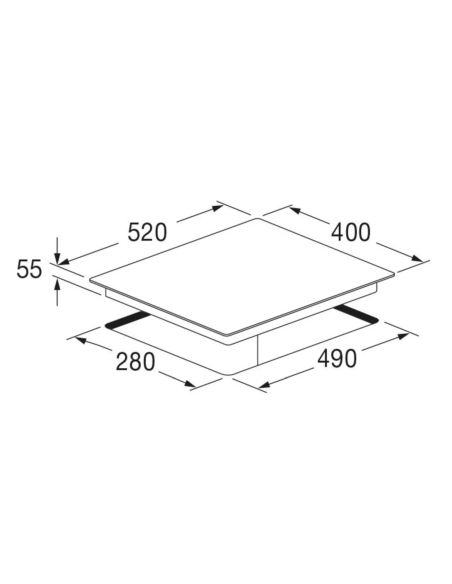 FULGOR FCH 402 ID TS WH 40cm DOMINO Белая  Индукционная варочная панель (4)