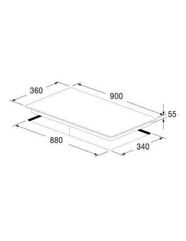 FULGOR MILANO FCHL 904 ID TS BK 100cm Built-in induction hobs (4)