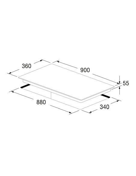FULGOR MILANO FCHL 904 ID TS BK 100cm Built-in induction hobs (4)