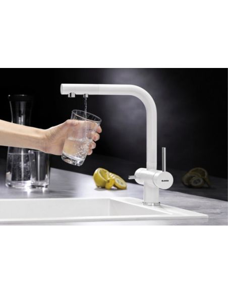 HELIKA Aquaduo Plus 2683-G GOLD Satin Combi 2in1 Kitchen faucet with pull-out spout and drinking water filter (8)