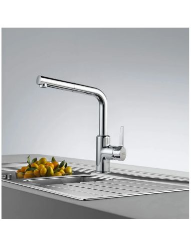 FRANKE URBAN With swivel spout pull-out hand shower Chrome Kitchen Faucet (3)
