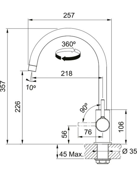 FRANKE LINA XL Köögisegisti croom  115.0693.228