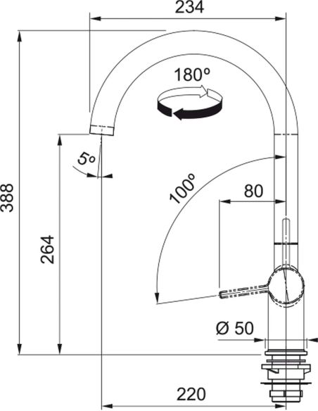 FRANKE ACTIVE J Kitchen Faucet