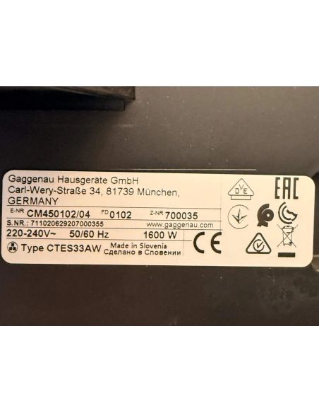 Näidis! GAGGENAU СМ450102 Integreeritud täisautomaatne kohvimasin (4)
