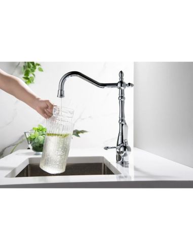 Blue Water SAXO Kromi 2in1 Keittiöhana suodatettua ja suodattamatonta vettä varten (4)