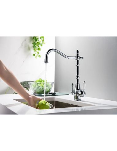 Blue Water SAXO Kromi 2in1 Keittiöhana suodatettua ja suodattamatonta vettä varten (5)