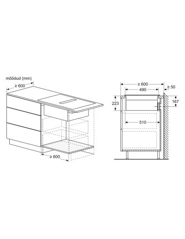 NEFF N90 80cm V68YYX4C0 Flex disain Induktsioonpliidiplaat integreeritud õhupuhastiga