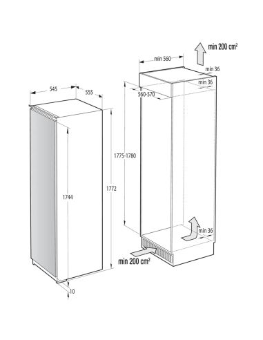 ASKO R31842I 177см Built-in refrigerator (4)