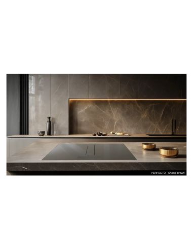 GALVAMET PERFECTO 80/A Anodic Brown Induction hob with extractor