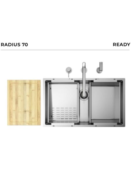 ARTINOX RADIUS 70 Matt Vintage Stainless Steel Kitchen sink