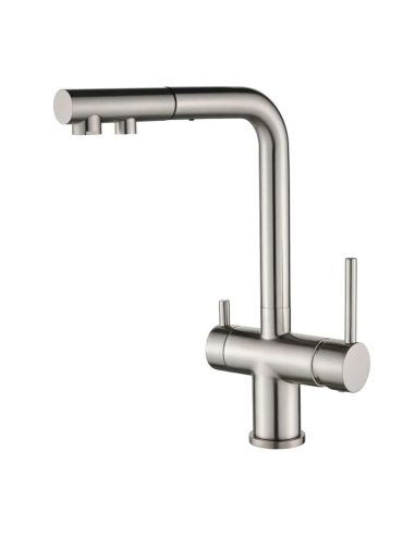 HELIKA Akvaduo Plus 2683-002 Комби 2in1 Смеситель с выдвижным изливом и подлючением фильтрованной воды (1)