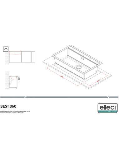 ELLECI BEST 130 Built-in Composite Kitchen sink
