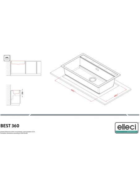 ELLECI BEST 130 Built-in Composite Kitchen sink