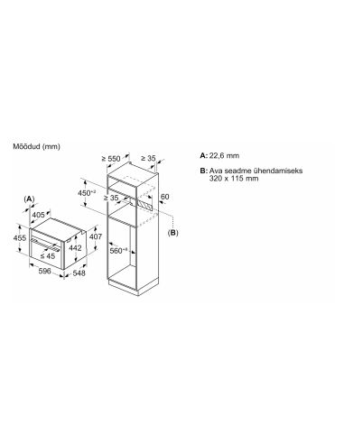 NEFF C29FS3AY0 N90 45cm Integreeritav kompaktahi aurutusfunktsiooniga 60 x 45 cm Flex disain
