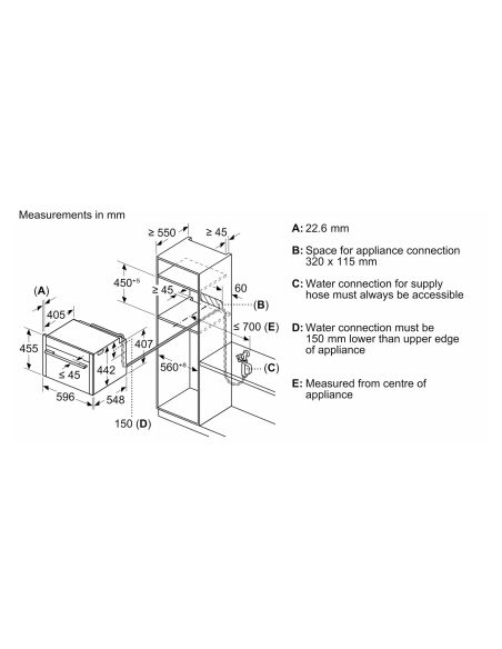 NEFF C29FY5CX0 W, N90 45cm, Kompakti höyryuuni, 60 × 45 cm, Flex Design