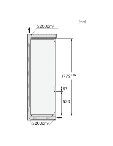 MIELE KF 7731 D Интегрируемый холодильно-морозильный шкаф