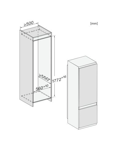 MIELE KF 7731 D Integrated built-in fridge-freezer