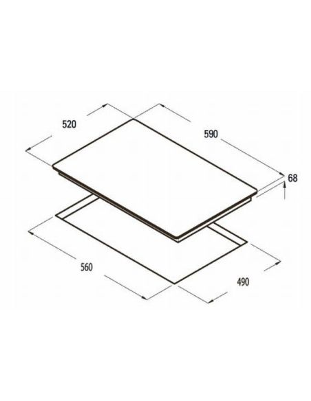 CATA I 603 B WH White Ceramic glass hob (2)